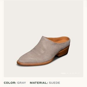 Tecovas The Sophie Gray Suede Mule - Size 8.5
